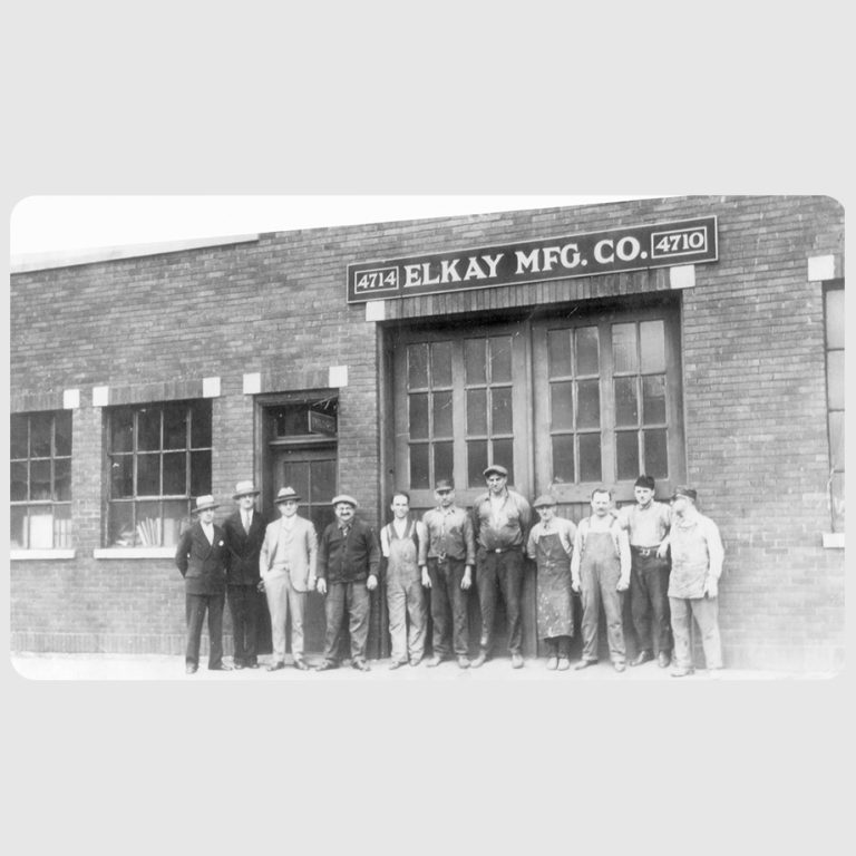Elkay Building with 11 Men - 1929